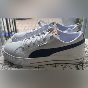 Puma Ever FS Shoes LifeStyle Sneakers White/Peacoat/Tan Size 11 389347 01